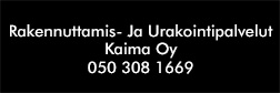 Rakennuttamis- Ja Urakointipalvelut Kaima Oy logo